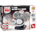 Machine Works V-Twin Motorcycle Engine Model Kit – 150+ Piece STEM Toy