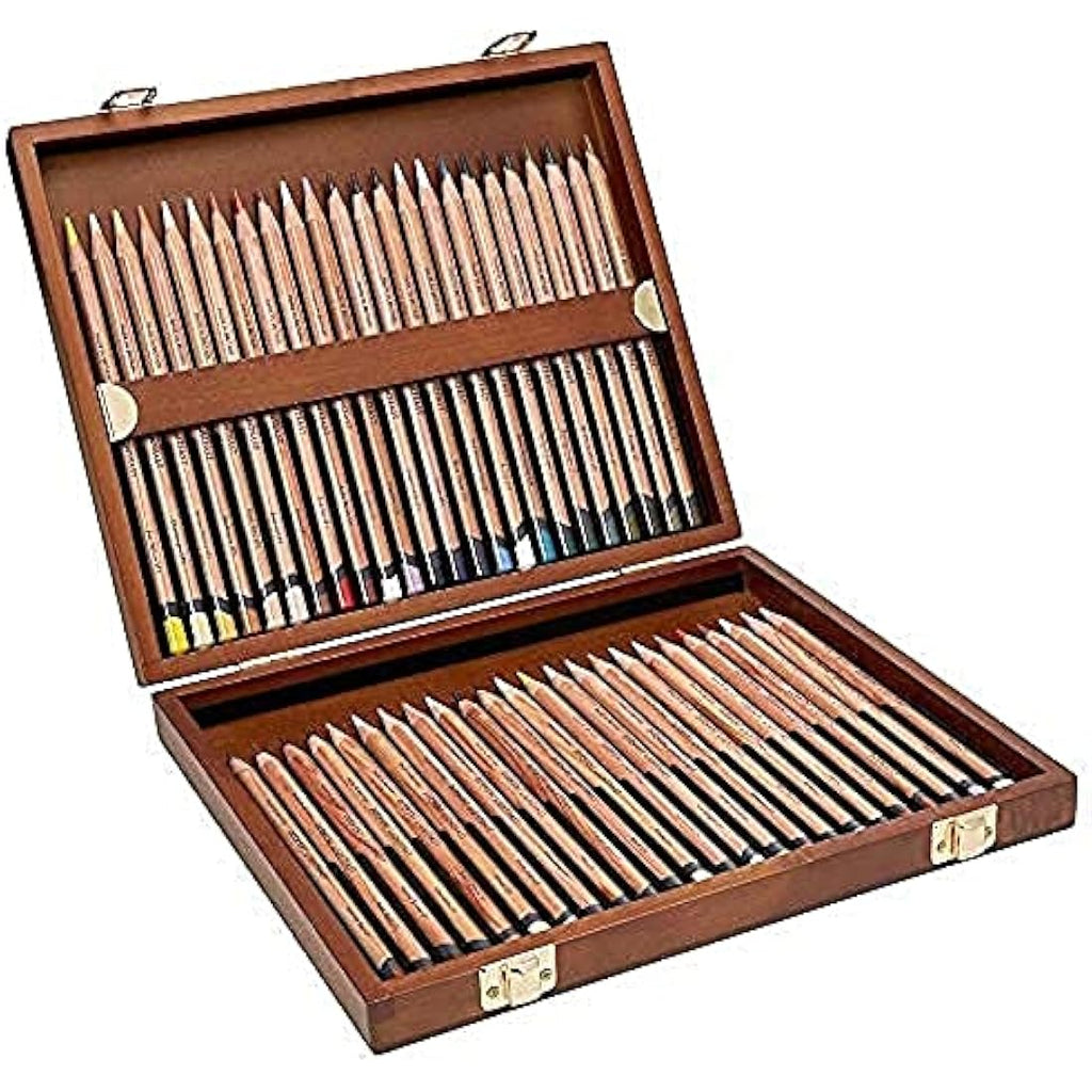 Derwent Lightfast Colouring Pencils | 48 Oil-Based Set in Wooden Box