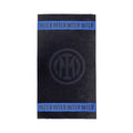 Inter Milan Beach Towel – Black 100% Cotton Jacquard Made in Italy
