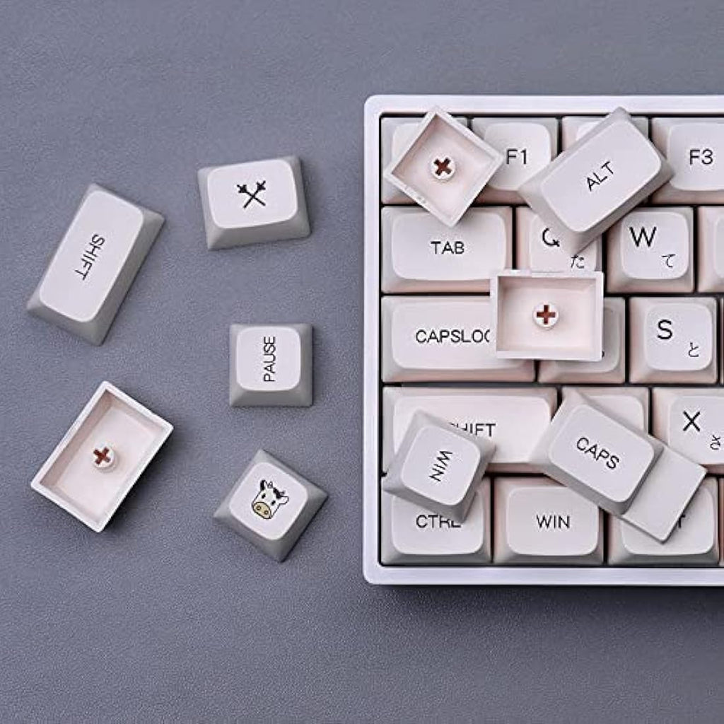 Jolof Store Honey Milk PBT Keycaps – 137 Keys XDA Profile Japanese Set