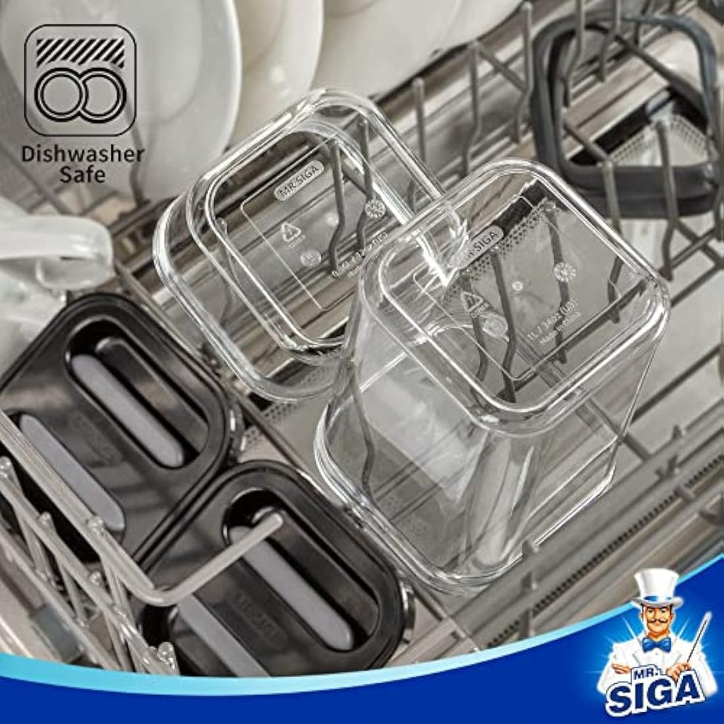 MR.SIGA 6-Piece Airtight Food Storage Container Set | BPA Free Stackable