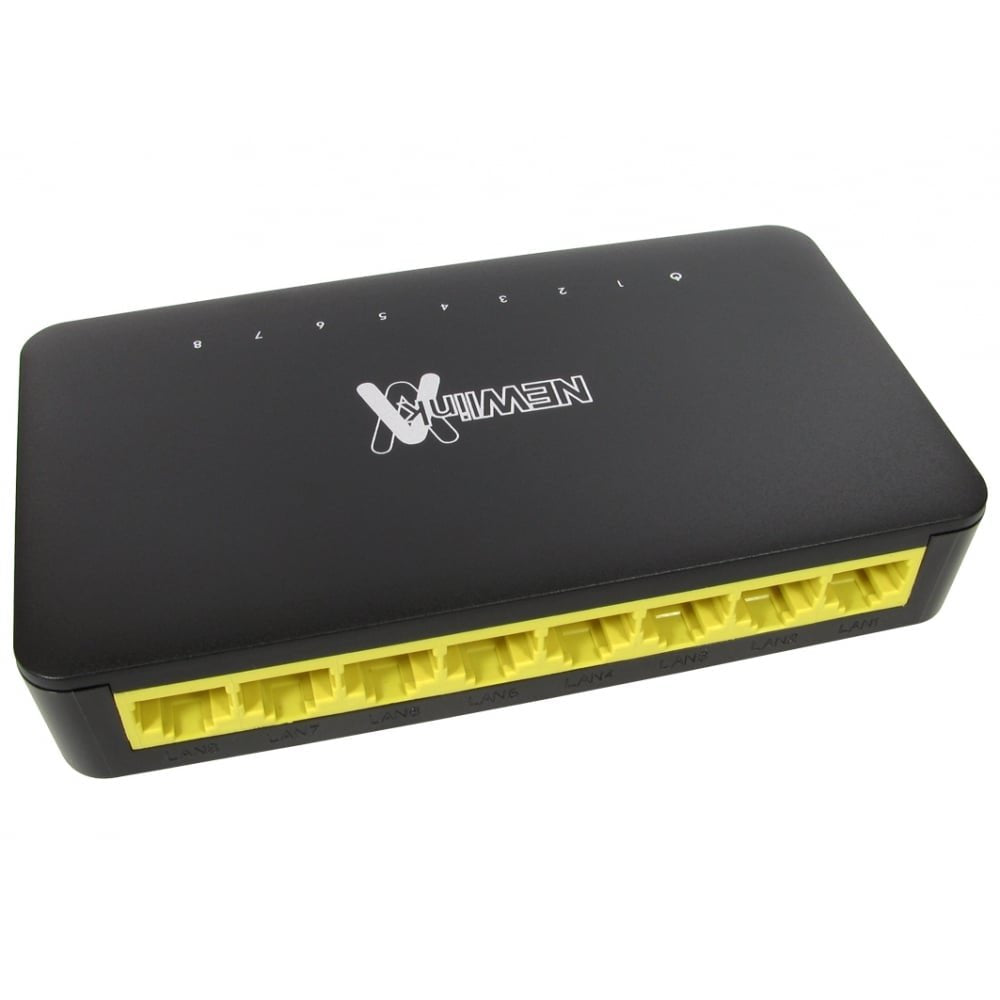 rhinocables 8 Port Gigabit Ethernet Network Switch – RJ45 Hub