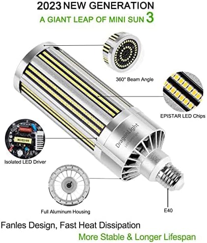 200W LED Corn Bulb – 27,000LM E40 High Bay 5000K Lamp