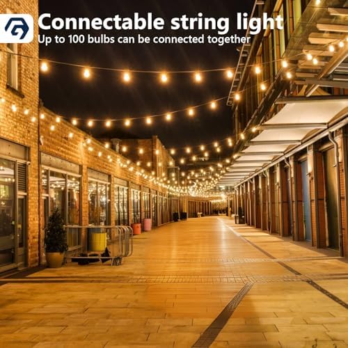 Jolof Store ST38 Outdoor String Lights – 15M Waterproof LED Festoon Lights