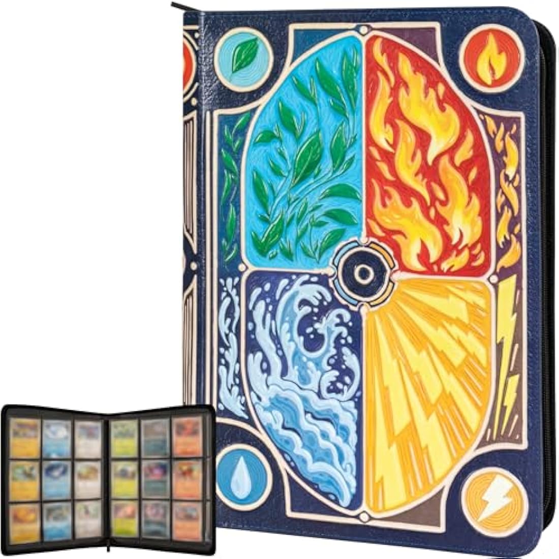 3D Pokemon Card Binder | 9-Pocket PU Leather TCG Album (360 Cards)