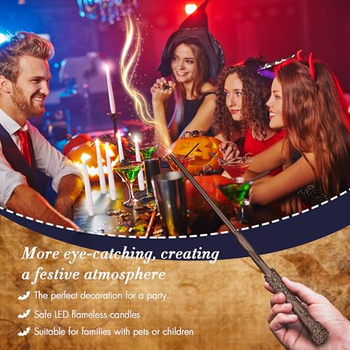 Jolof Store Flameless Floating Candles with Wand Remote - 20 PC LED Set