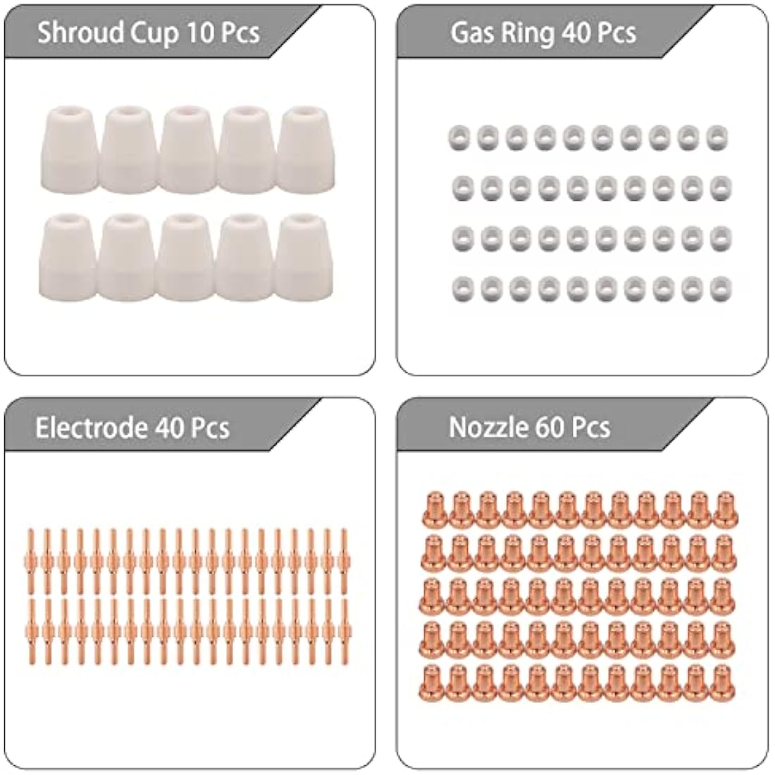 KERUE 150pcs PT-31 Plasma Cutting Consumables Kit for CUT-40 CUT-50D