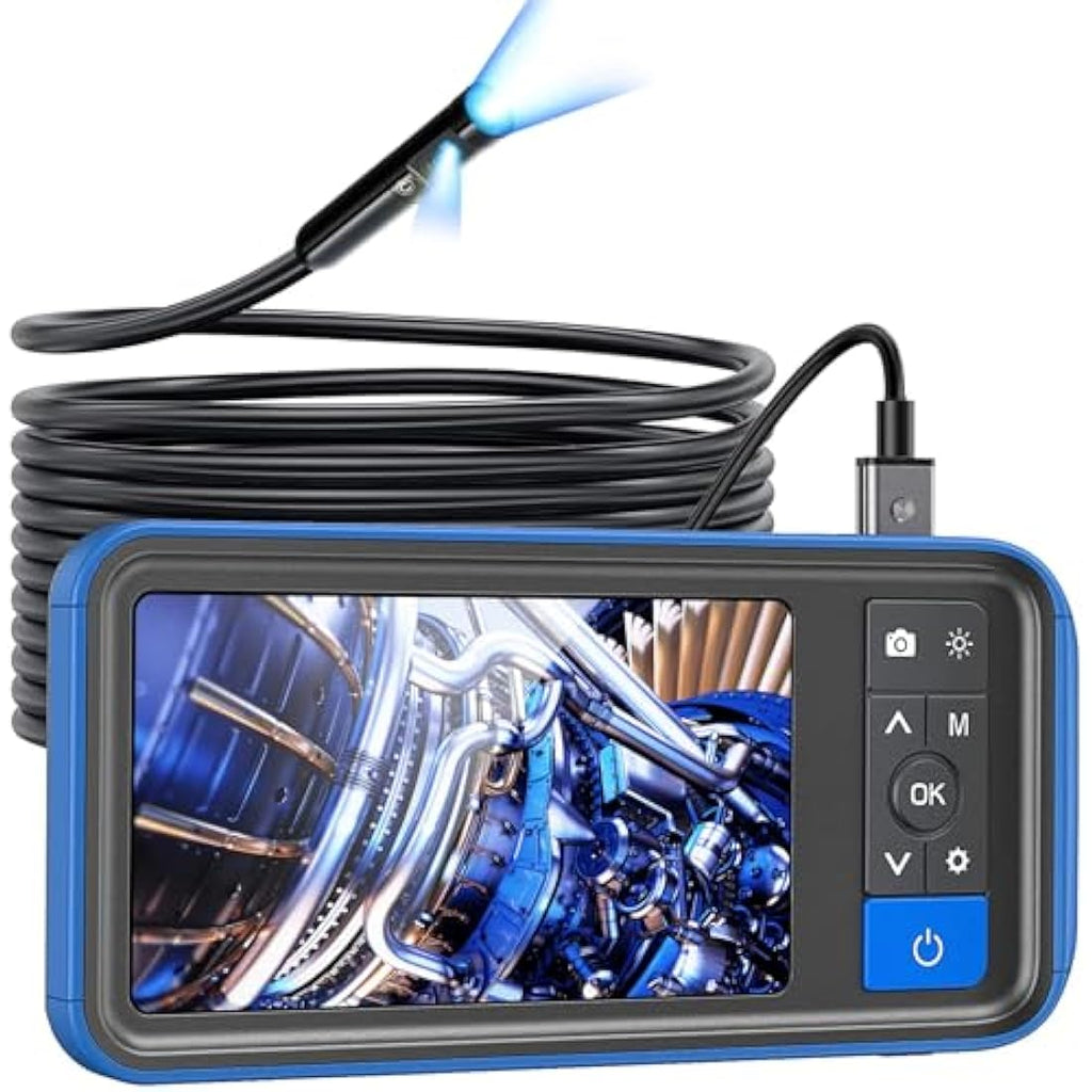 Teslong Dual Lens Endoscope: 4.5" Screen Borescope with 16.5ft Cable