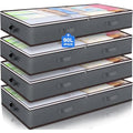 Budding Joy 90L Underbed Storage Bags with Lid, 4 Pack – Grey