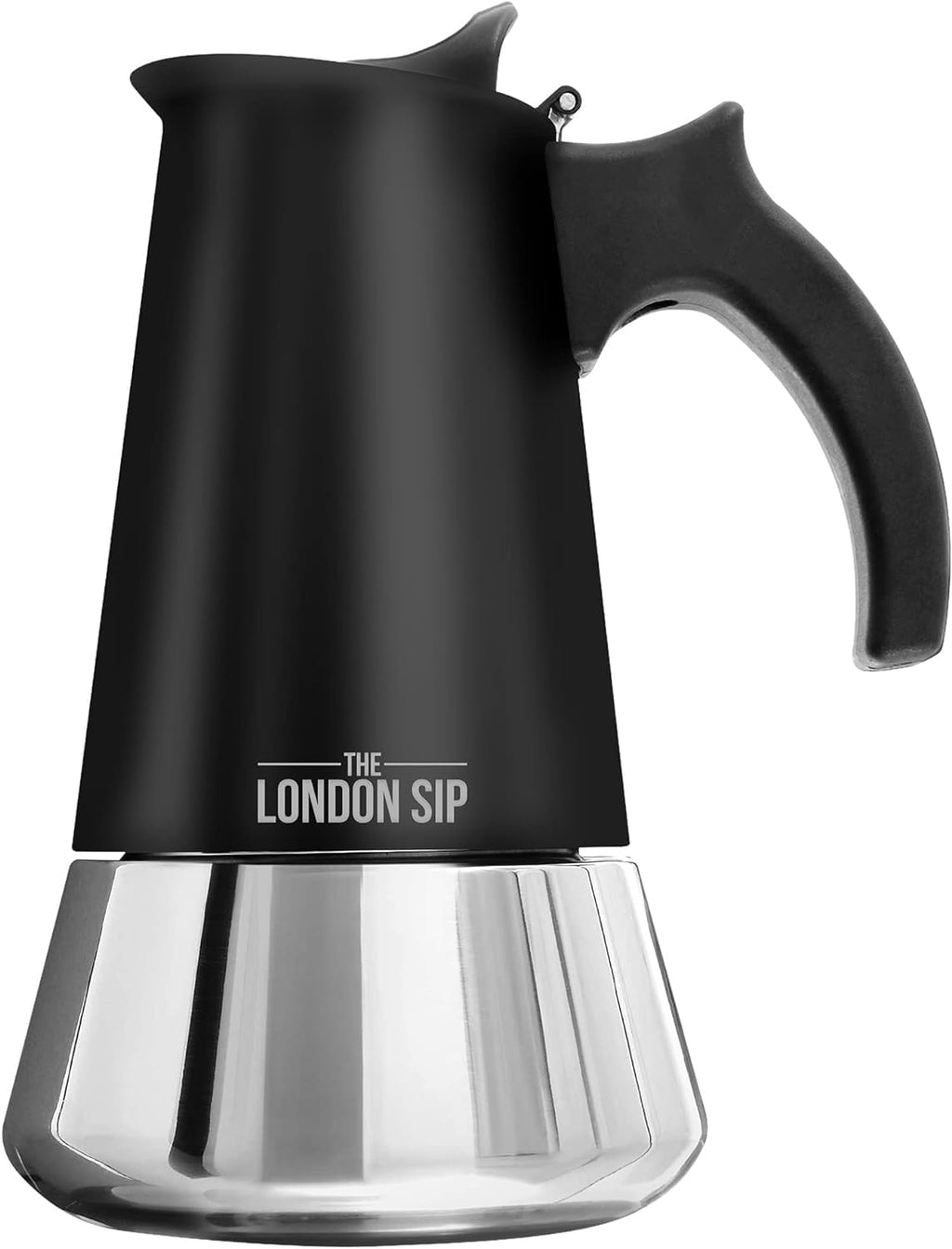 The London Sip Moka Pot | 6-Cup Stainless Steel Induction Coffee Maker