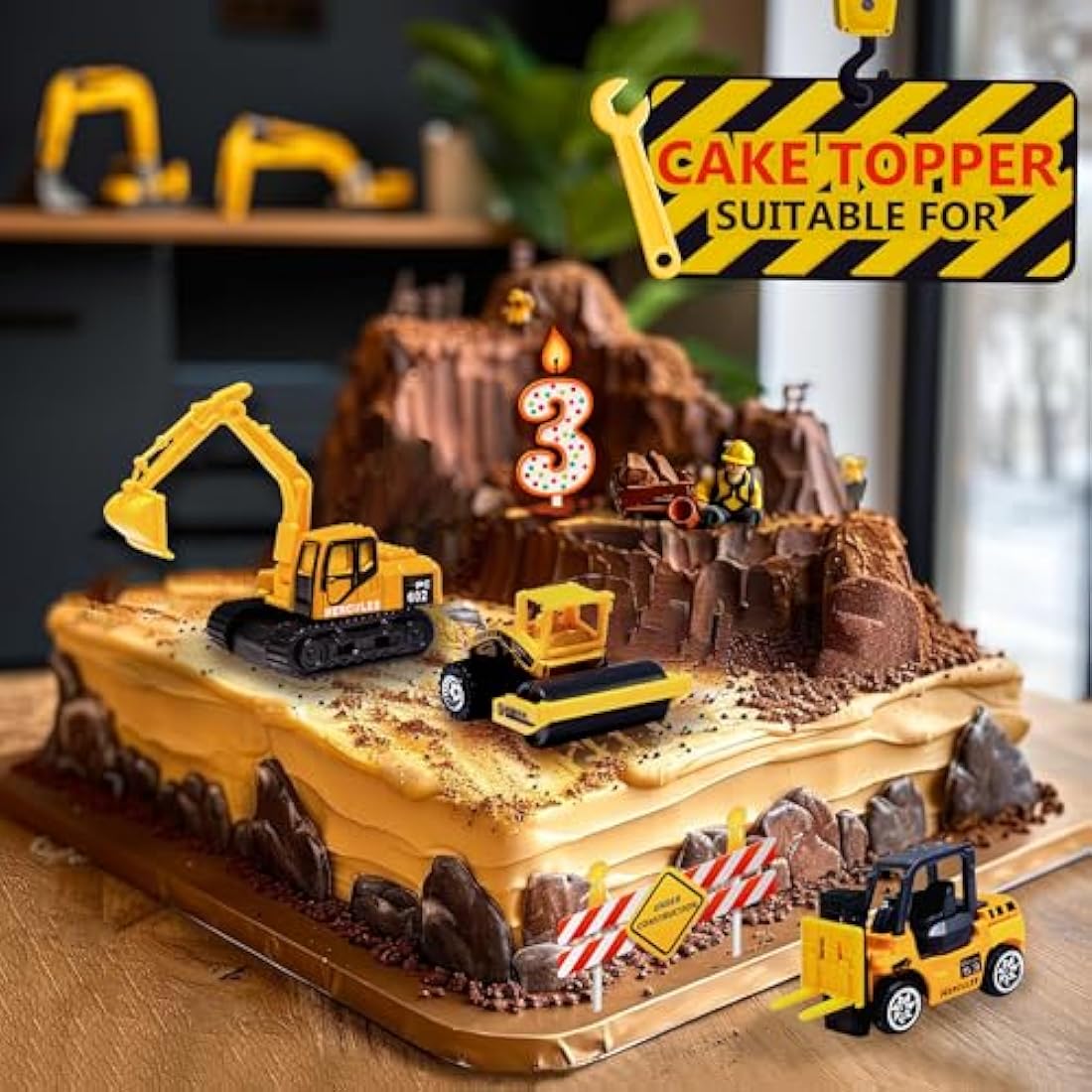 Jolof Store 6-Pack Die-Cast Construction Vehicle Toys | 1:64 Scale Set