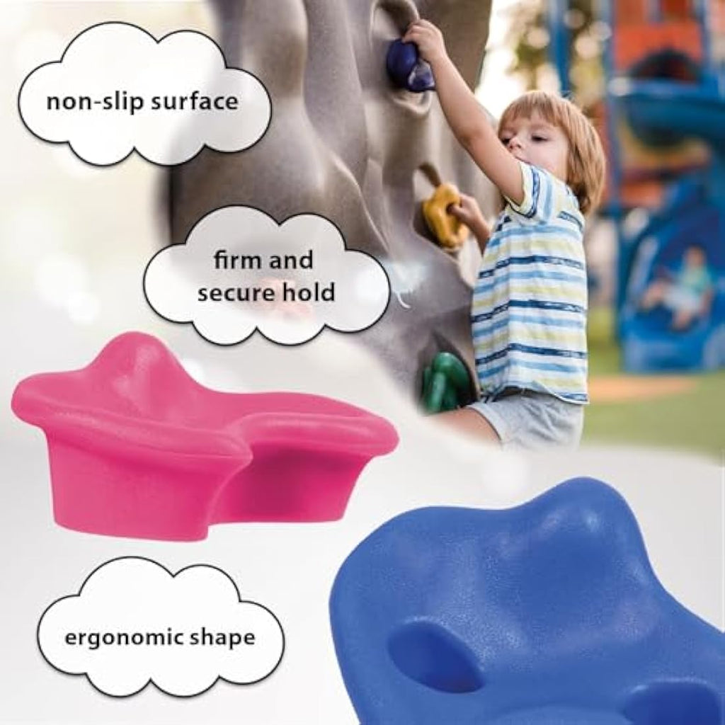 ALPIDEX Children's Climbing Holds - 30 Piece Set with Mounting Material