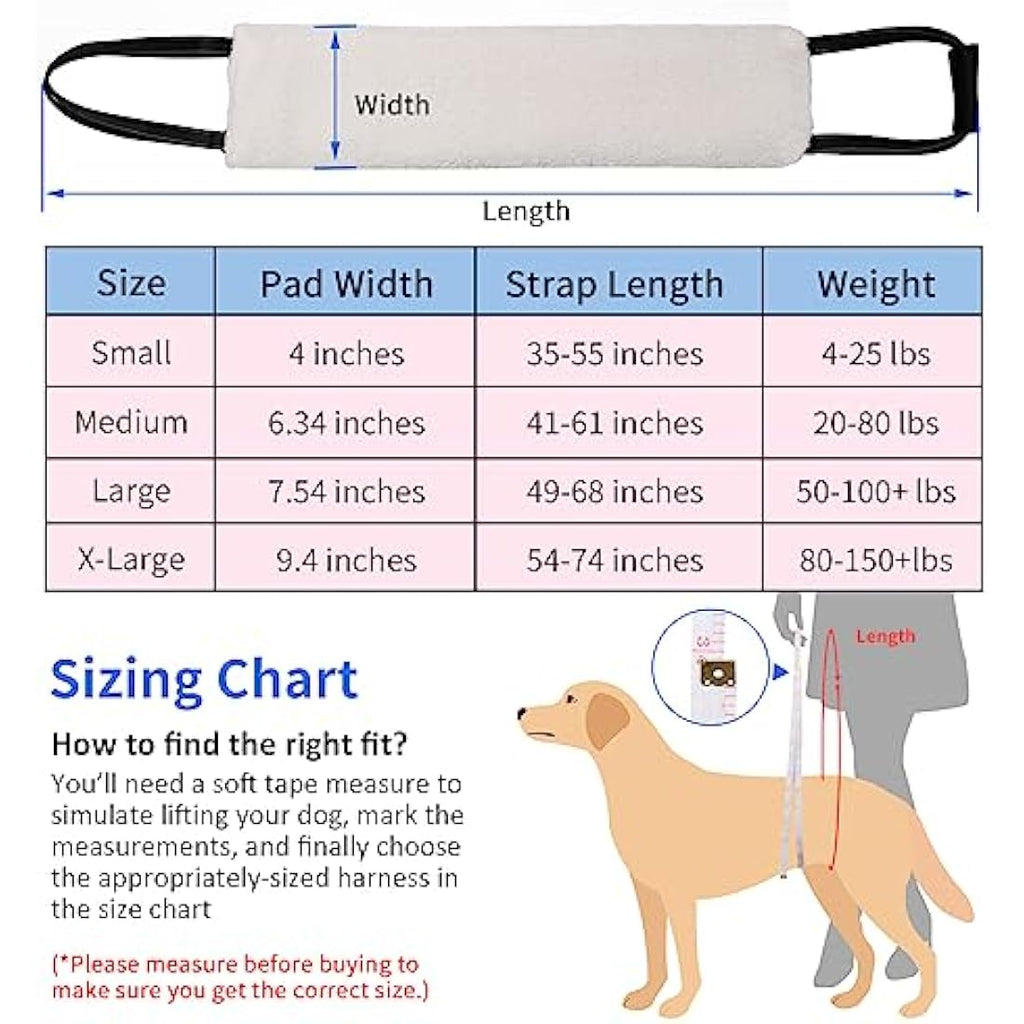 Jolof Store Dog Lifting Harness | Soft Rear Leg Support Sling - XL