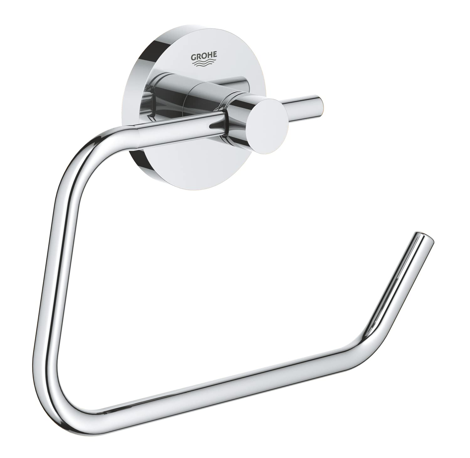 GROHE Start QuickFix Toilet Roll Holder – Chrome Metal, 44x119mm