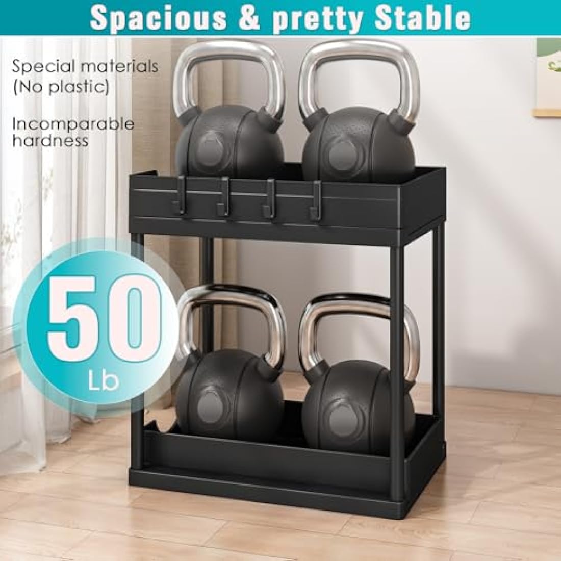 PurKeep 2-Tier Under Sink Organizer | Sliding Kitchen Storage - 2 Pack