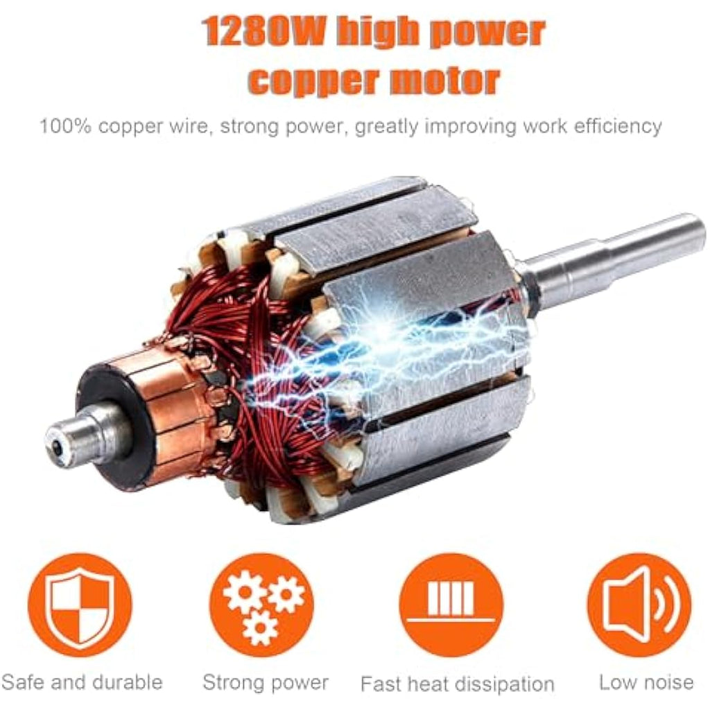 Hanchen 1280W Concrete Vibrator – 35mm Industrial Poker with 1.5m Hose