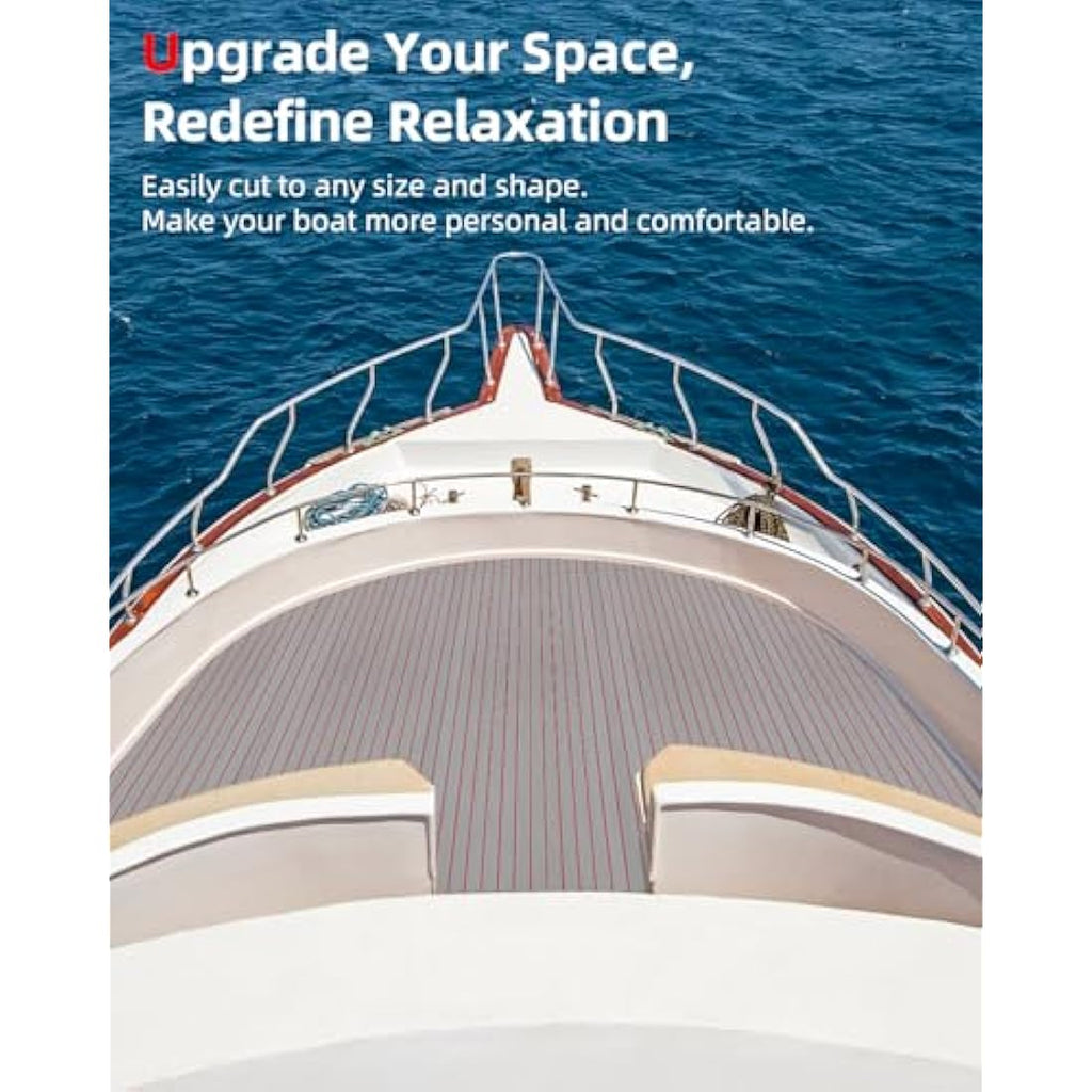 Abahub EVA Foam Boat Decking – Self-Adhesive Faux Teak Marine Flooring