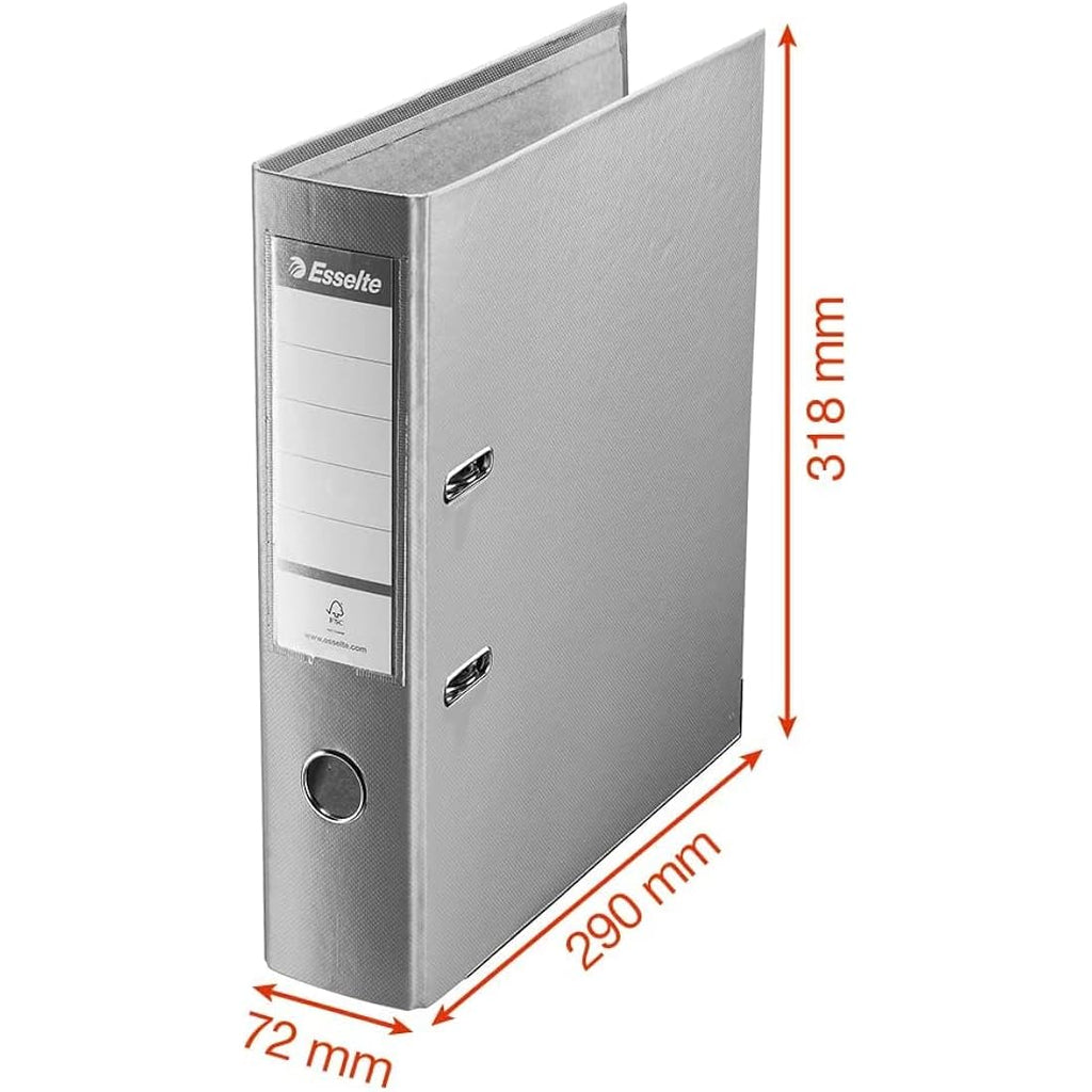 Esselte A4 Lever Arch Files | Red Plastic Folders | 75mm Spine | 3 Pack