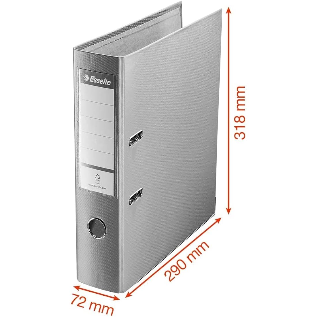 Esselte A4 Lever Arch Files | Red Plastic Folders | 75mm Spine | 3 Pack