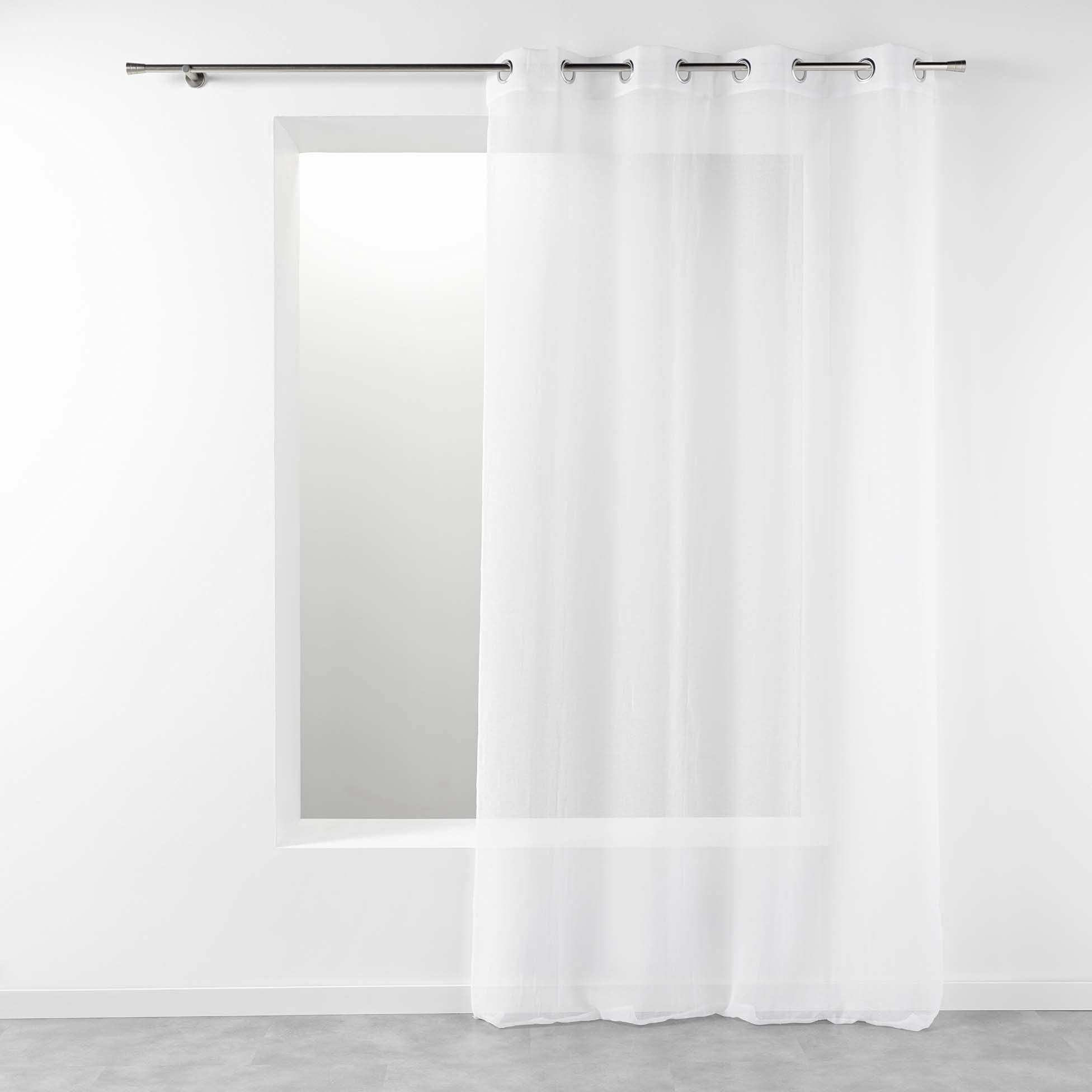 Douceur d'Intérieur Telma White Eyelet Curtains - Polyester, 140x240cm