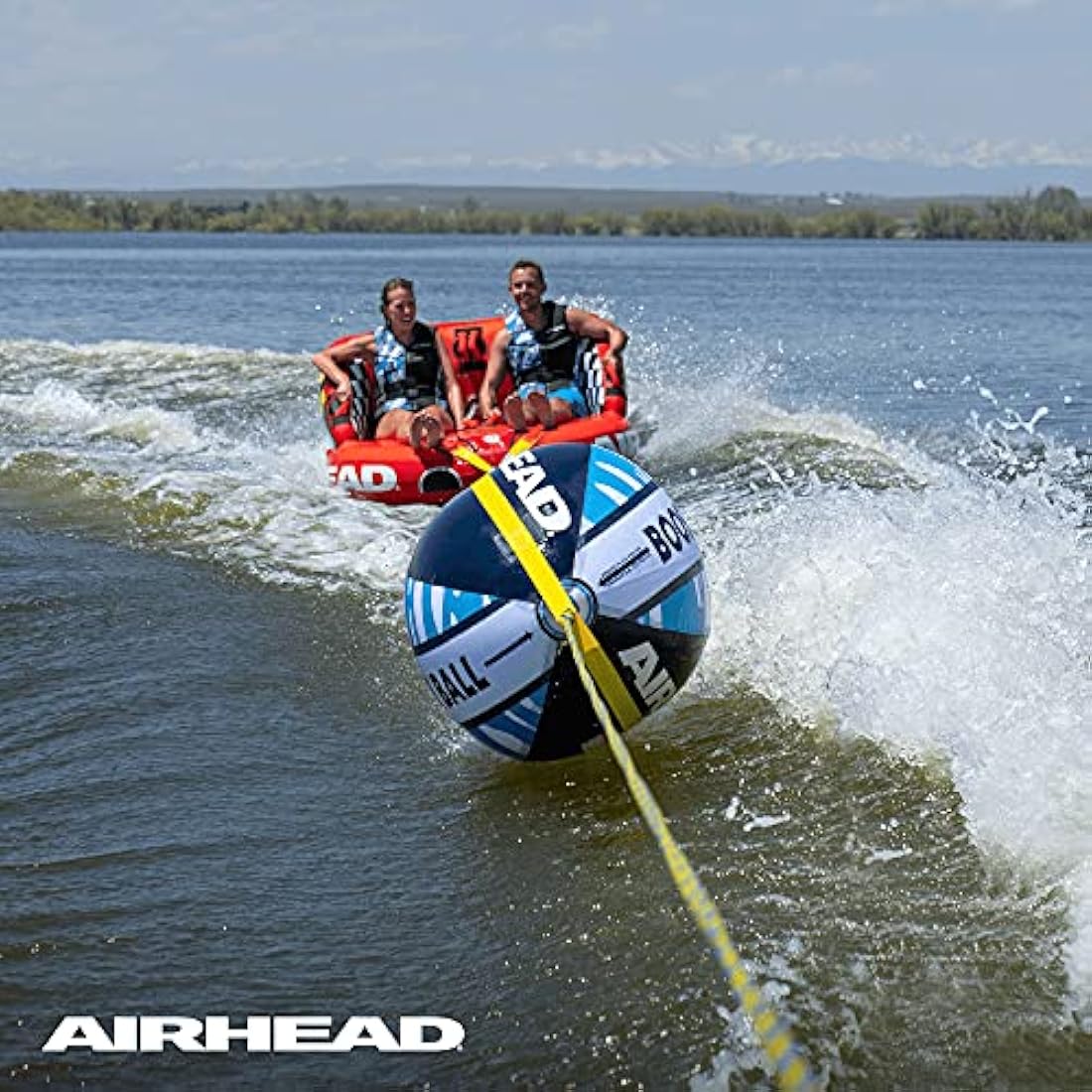 Airhead Booster Ball – Towable Tube Rope Performance Ball with 60' Rope