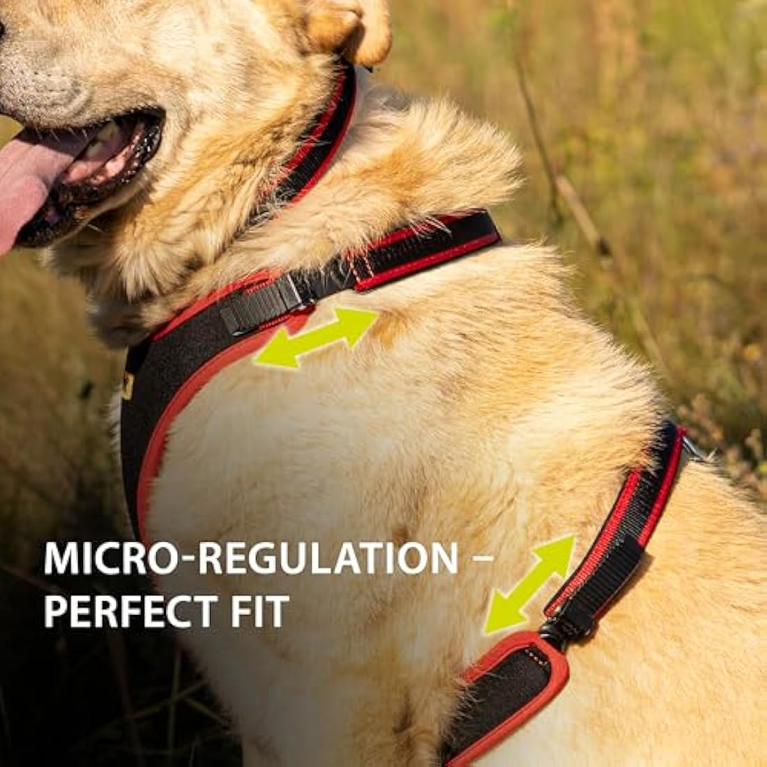 Ferplast Ergocomfort Small Dog Harness | Padded Nylon - Red