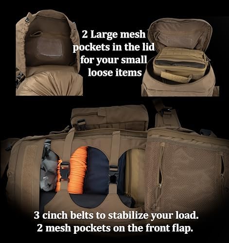 BACKFERRY 75L Tactical Backpack | Internal Frame & MOLLE System