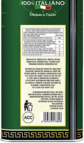 Le Terre di Colombo Extra Virgin Olive Oil – 100% Italian, 5L Tin