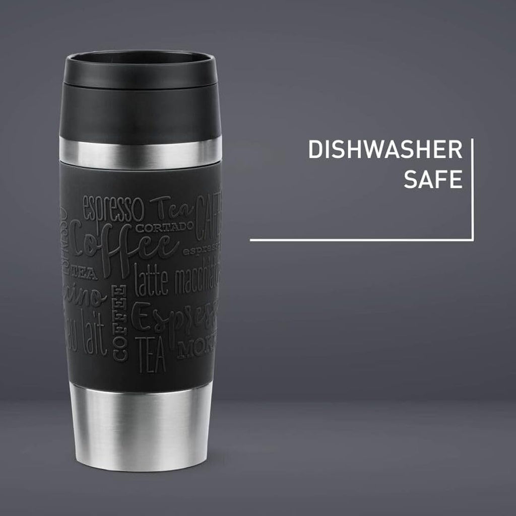 Tefal Travel Mug – 360ml Stainless Steel Insulated Cup with Soft-Touch Sleeve