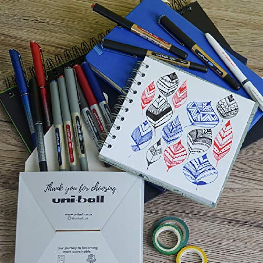 Uni-ball Eye Rollerball & Signo Gel Pen Set | 13 Pack Multi-Nib Sizes
