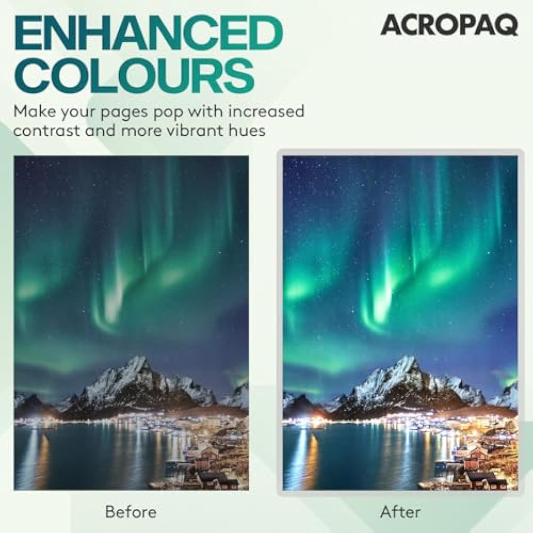 ACROPAQ A3 Laminating Pouches - 160 Micron Glossy Finish - 50 Pack