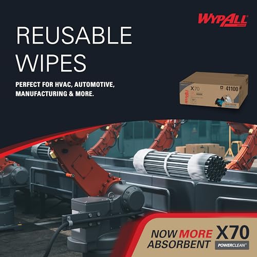 WypAll X70 Power Clean Reusable Cleaning Cloths | White - 300 Count