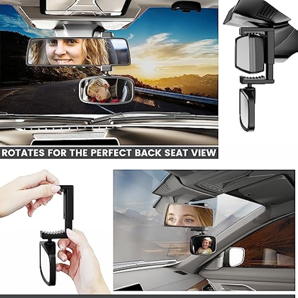 Baby Car Mirror | 360° Rotatable Shatterproof Rear View