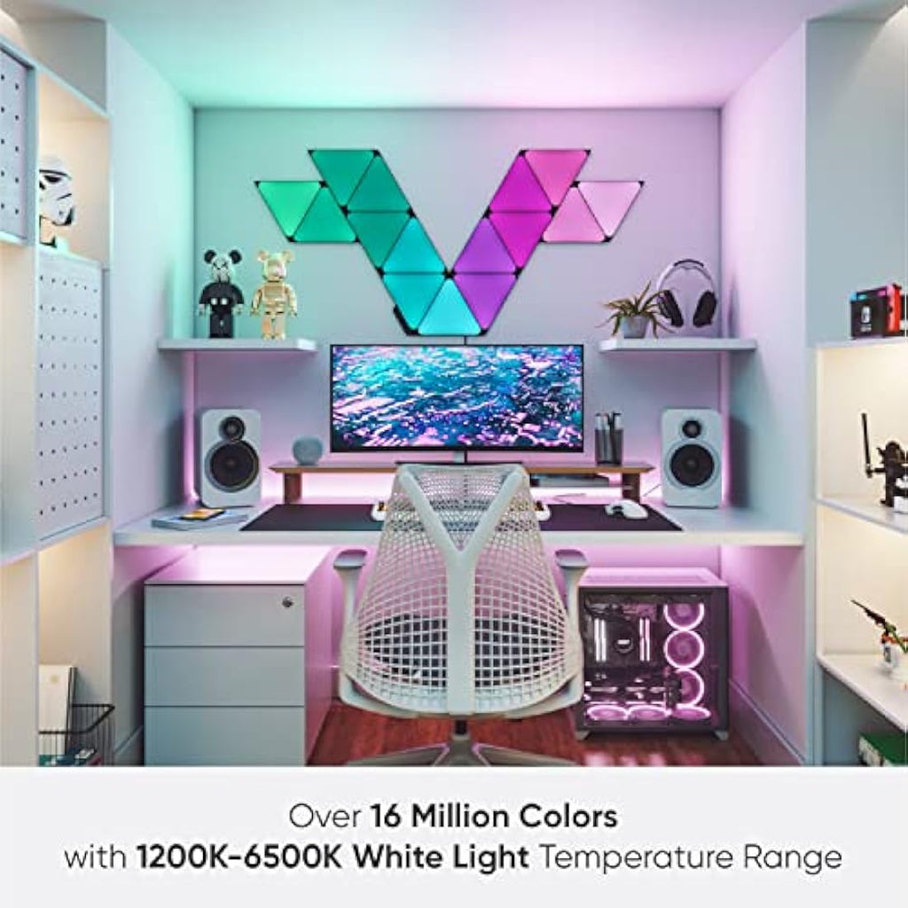 Nanoleaf Shapes Ultra Black Triangles – 9 Smart LED Light Panels Kit