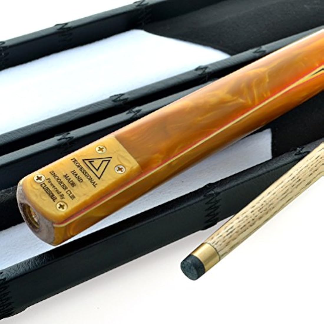 CUESOUL 57" Snooker Cue | Hand-Spliced Ash Wood with Case & Extensions