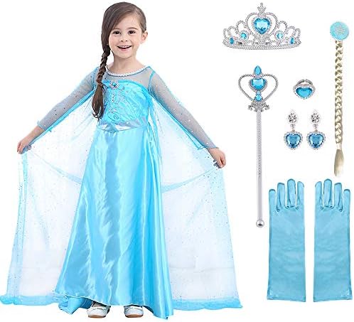 Jolof Store Girls Princess Costume - Deluxe Fancy Dress with Accessories