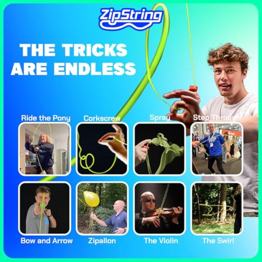 ZipString Rope Launcher – Gravity-Defying Fidget Toy – Rock It Red