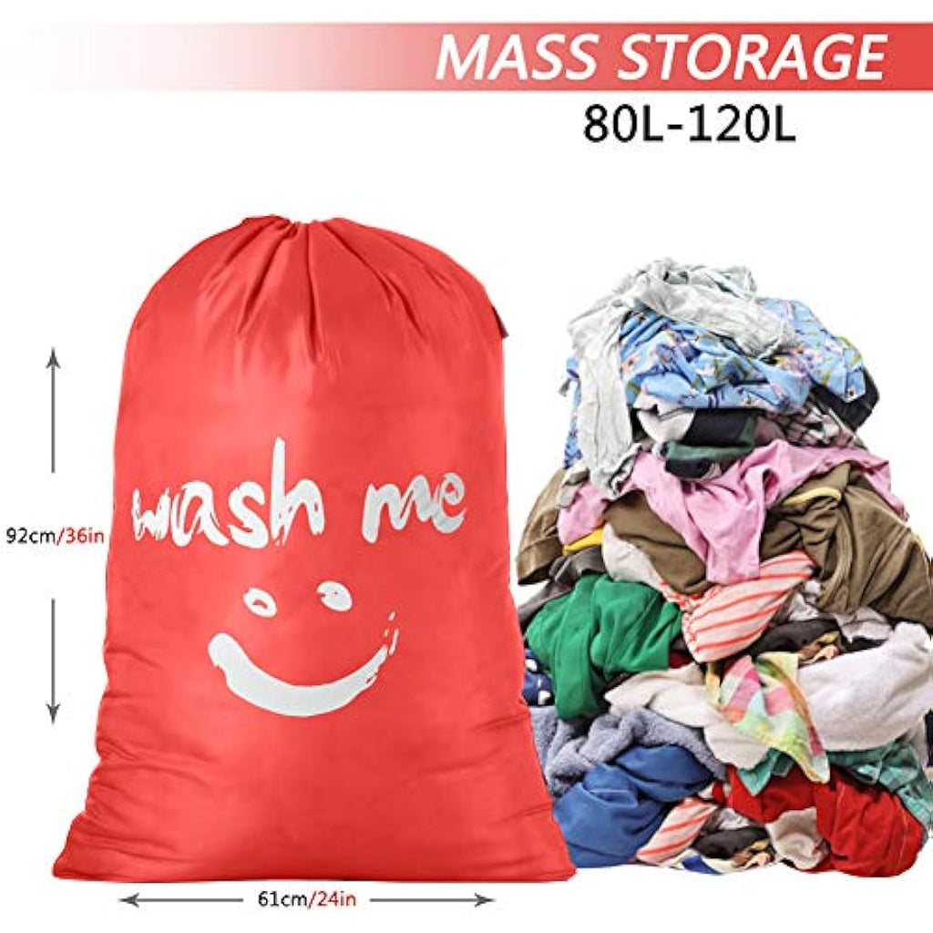 IHOMAGIC Large 120L Foldable Laundry Bag | Durable Nylon Storage - Orange