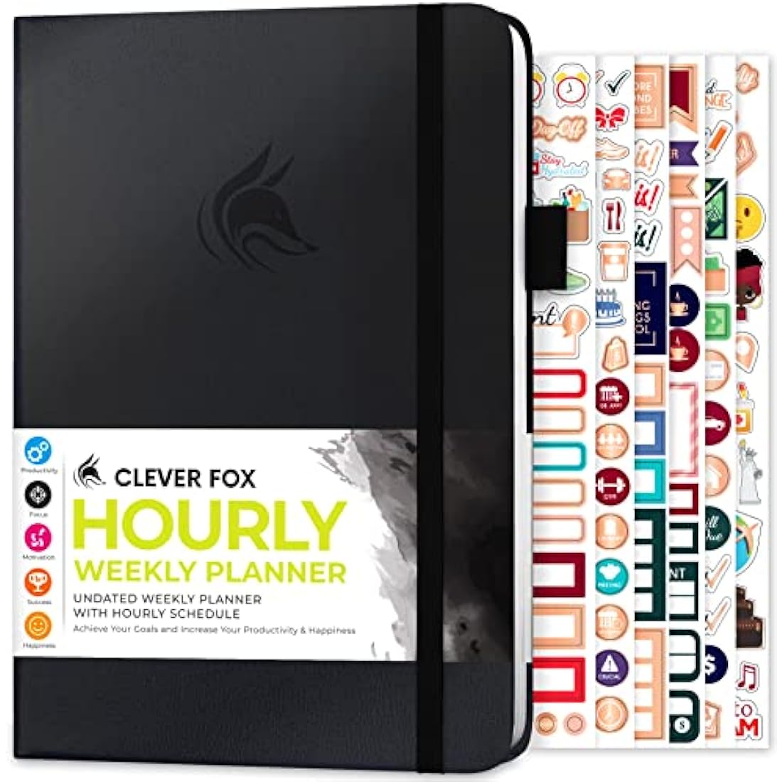 Clever Fox Undated Weekly Planner – A5 Hourly Schedule & Organizer