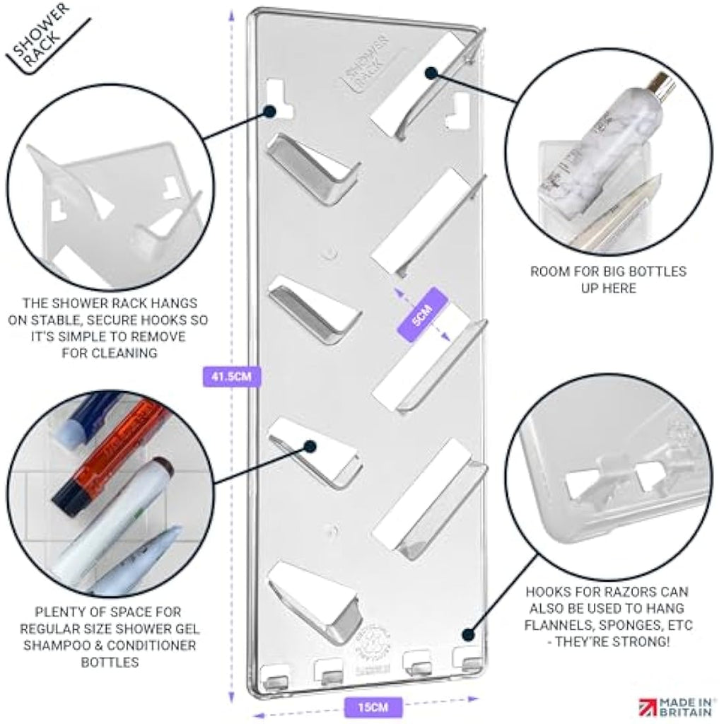 Jolof Store Shower Caddy 2-Pack | Rustproof Adhesive Bathroom Shelf