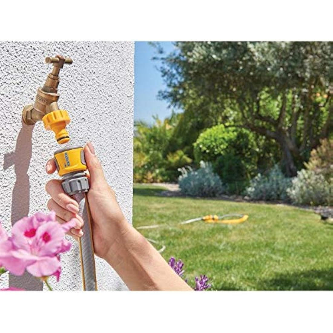 Hozelock Outdoor Tap Connector Kit | Soft Touch Hose Quick Connect