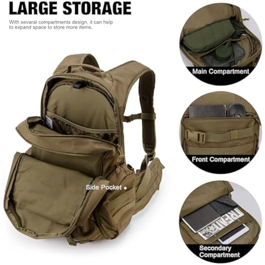Mardingtop 35L Military Tactical Backpack | 600D Polyester MOLLE Rucksack