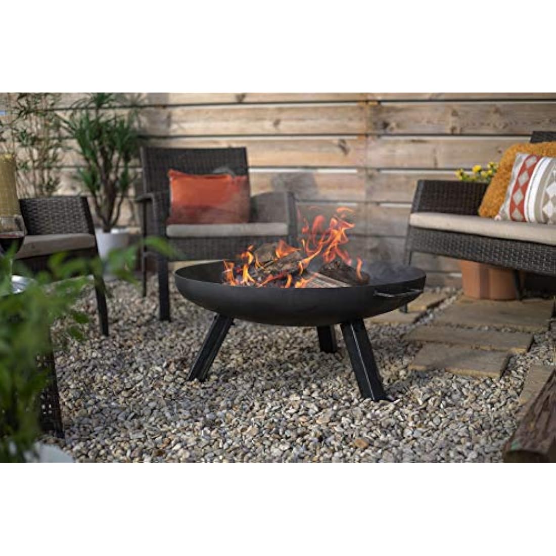 La Hacienda Pittsburgh Medium Fire Pit – Heavy Gauge Steel Patio Heater
