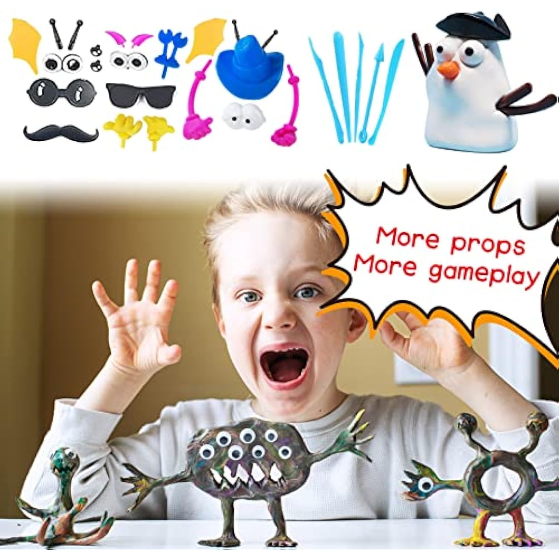 24 Color Air Dry Modeling Clay Kit with Tools for Kids