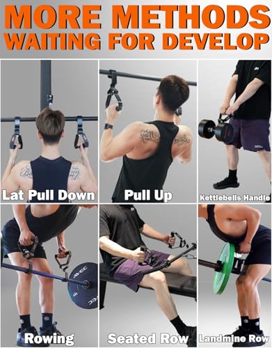 Fitarc Lat Pull Down & Pull Up Handles – 12-Level Adjustable Steel Grips