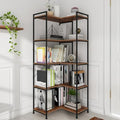 VEDECASA 5-Tier Deformable Corner Bookshelf | Industrial Metal Display Rack