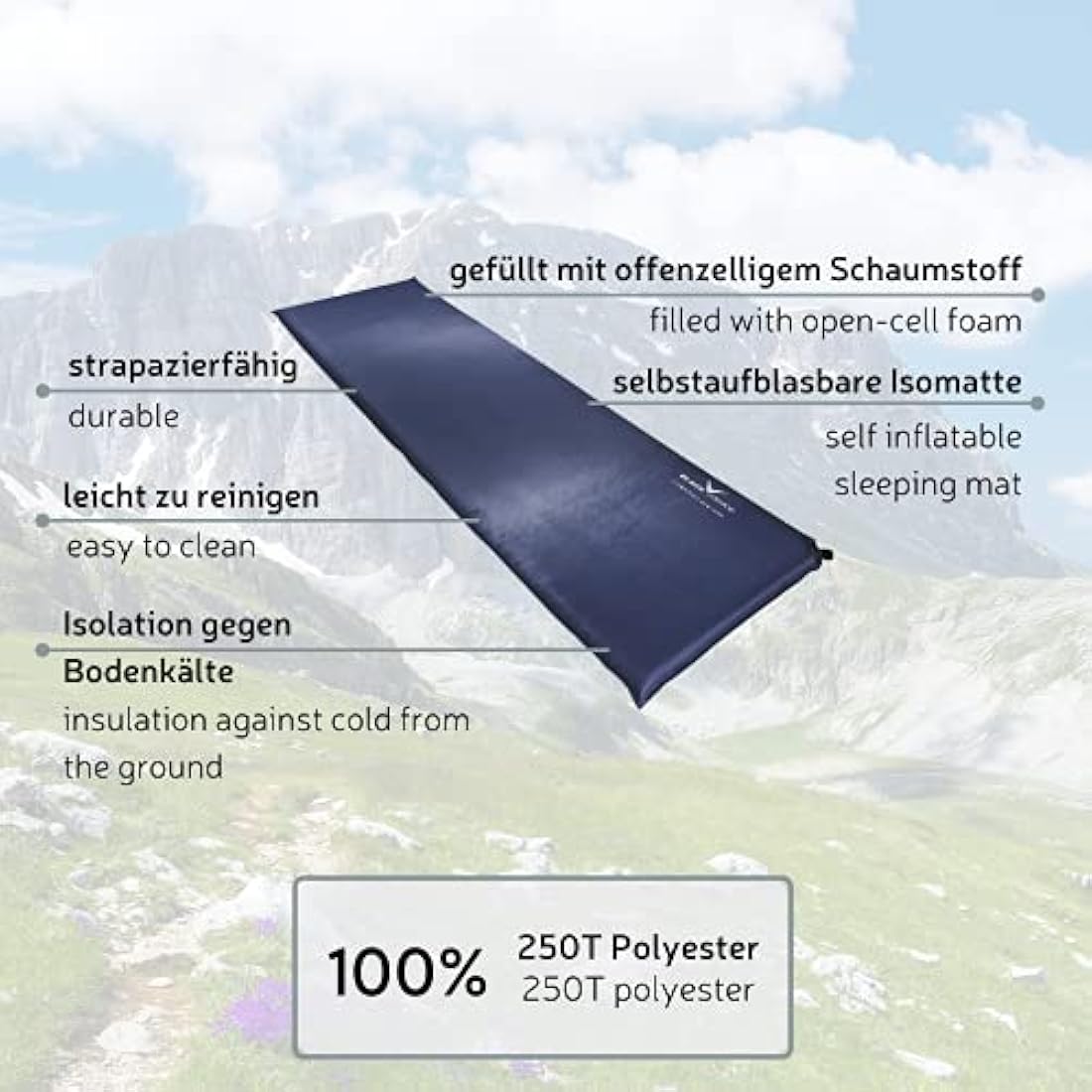 Jolof Store Inflatable Camping Mattress – Durable 250T Polyester Mat