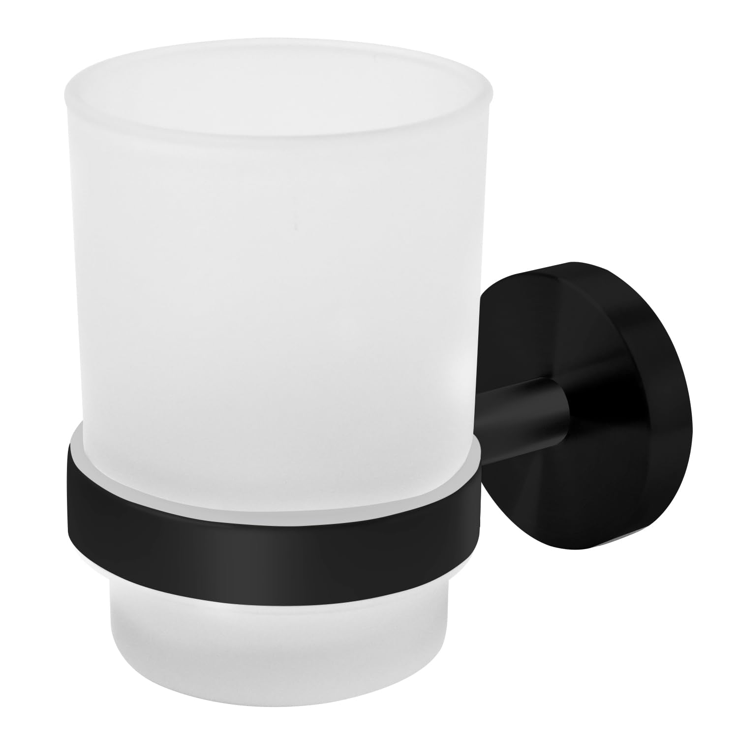 Joeji's Wall Mounted Toothbrush Holder | Black Stainless Steel & Glass