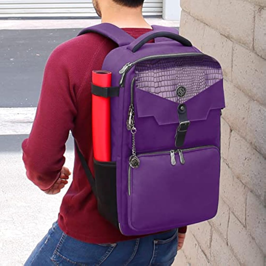 MTG Backpack – TCG Card Storage & Deck Box Bag (Dragon Purple)