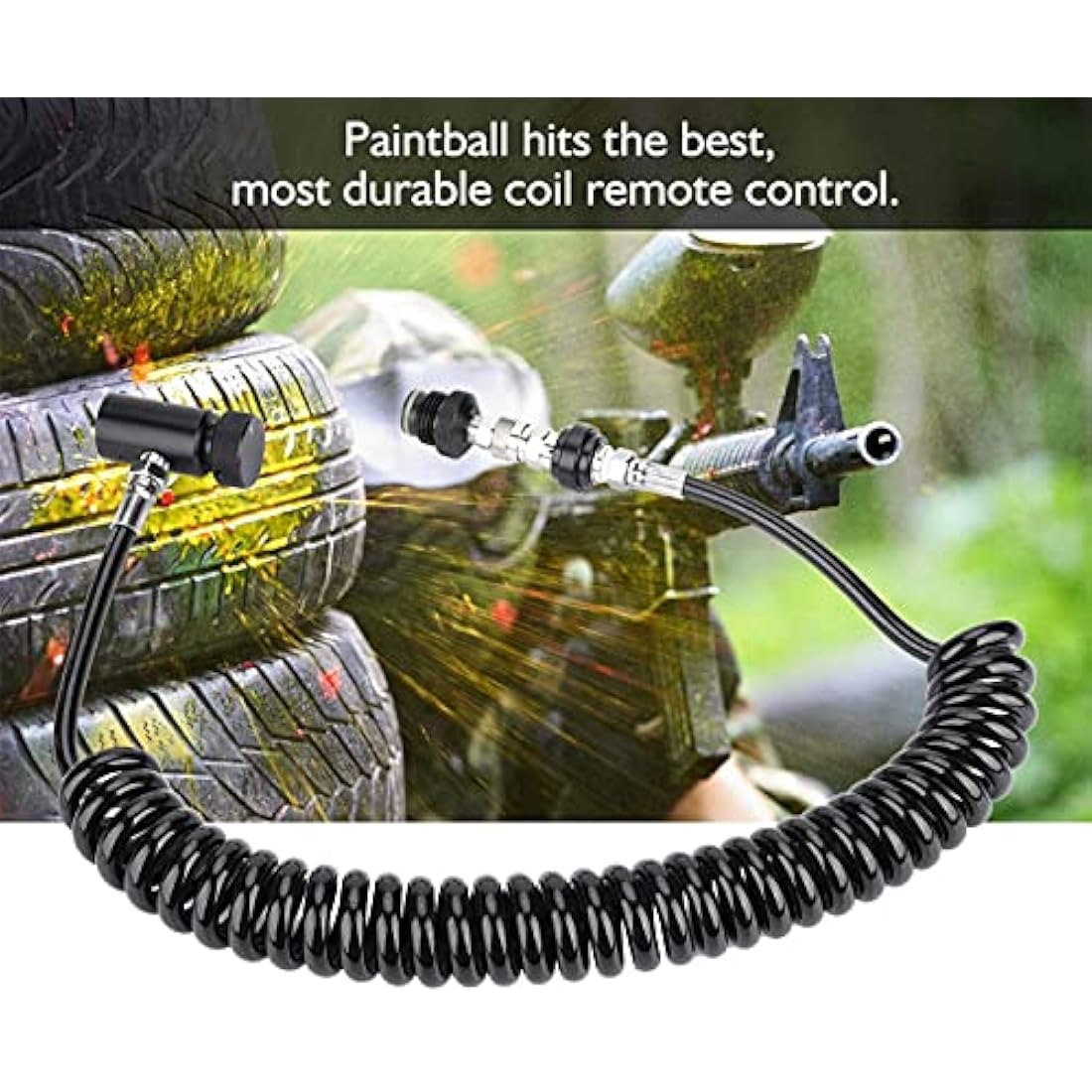 Jolof Store Paintball Remote Coil Hose – 4500 PSI HPA/CO2 Connection